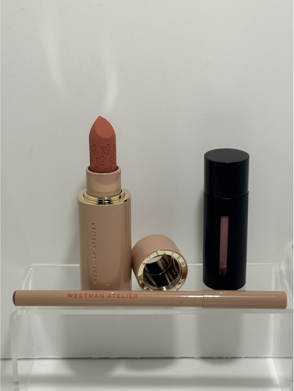 Westman Atelier The Lip Edition Set Suede Matte PETAL Lipstick CHOU Balm Full Sz
